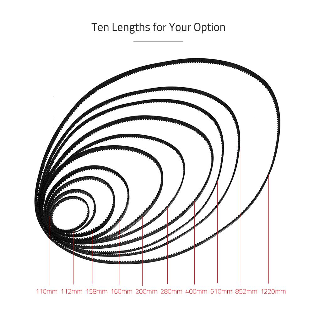 Aibecy GT2 Closed-Loop Timing Belt Rubber Synchronous Belts W=6mm