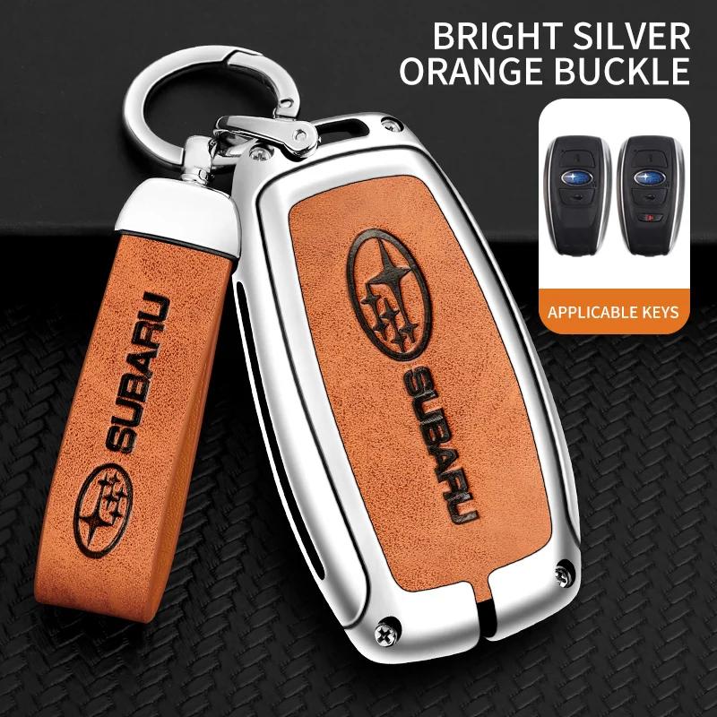 Car Zinc Alloy Key Case Bag For Subaru Brz Wrx Xv Ascent Forester Outback Impreza Legacy Car Metal Key Shell Auto Accessories ge3