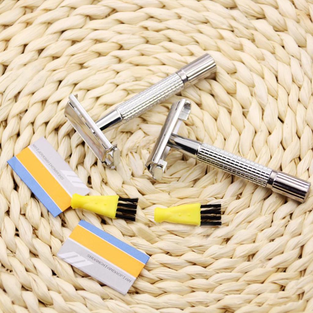 Men's Classic Manual Two-Blade Hair Removal Blade Beard Trimmer Razor