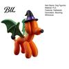 Halloween Balloon Puppy Figurine Figurine, 3D Printed Cute Dog Statue with Witch Hat And Gift for Lovers Bat Wings, Small Animal Sculpture Living Room