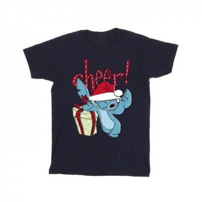 Хлопковая футболка с надписью Lilo And Stitch Cheer для девочек
