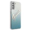Etui do Samsung Galaxy S21 Plus Guess Glitter Gradient Script Niebieskie