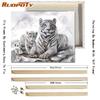 DIY Frame Diy Paint By Number Animals Acrylic Paint ON Canvas Painting Wall Art Picture Handpainted For Home Art 40x50CM