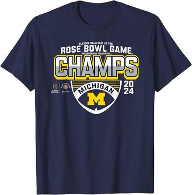 Винтажная футболка Michigan Wolverines 2024 Rose Bowl Champs Футбол Мужская Женская Детская