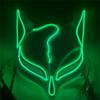 LED Golden Fox Mask Masquerade Party Halloween Birthday Christmas Dance Festival Cosplay Fox Mask LED Steampunk Style Kabuki Mas