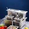 Stainless Steel Canteen Food Basin Rectangular Food Preparation Box Food Storage Box  Restaurant