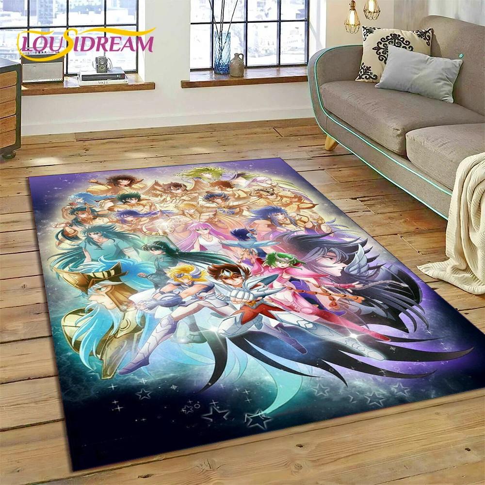 Мультяшный Saint Seiya 3D Ретро Аниме Ковер для Гостиной Спальни Домашнего Декора, Напольный Коврик Нескользящий для Дивана Придверный Коврик Подарок Детям