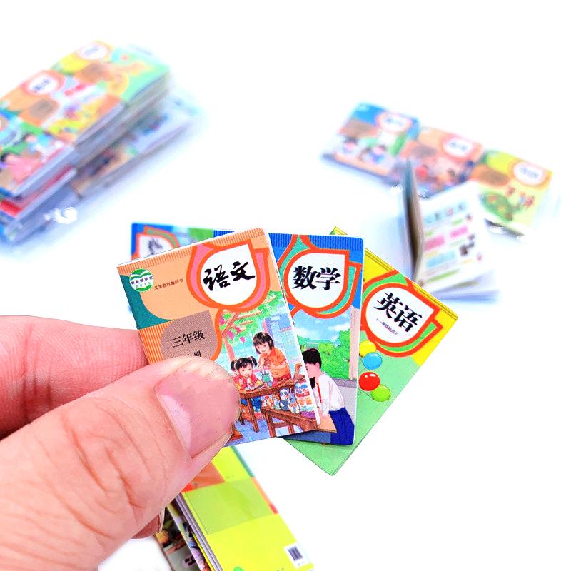 3шт 1:12 Миниатюрная книга для кукольного домика Учебники для всех классов Математика Английский Книги Модель Класс Декор Аксессуары для кукольного домика