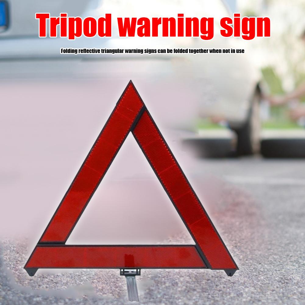 5-1X Car Reflective Tripod Foldable Emergency Breakdown Safety Warning Triangle Night Road Safety Warning Tripod Car Accessories