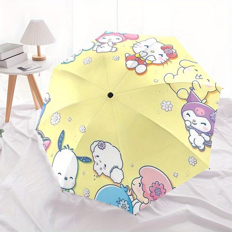 1 шт. Круглый зонт Hello Kitty Friends с пластиковой ручкой, подходит для всех сезонов, для дома, путешествий, улицы. Sanlio281