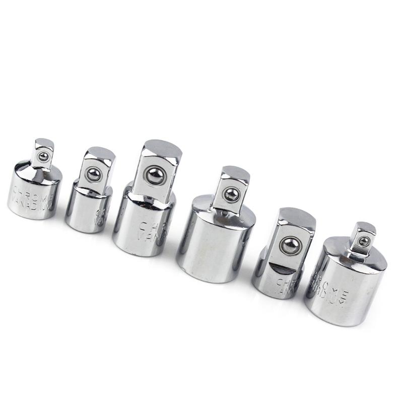 Stainless Ratchet Wrench Socket Converter for Head Sleeve Adapter 1/2" 3/8" 1/4" Bicycle Garage Repair Tools Small Socke