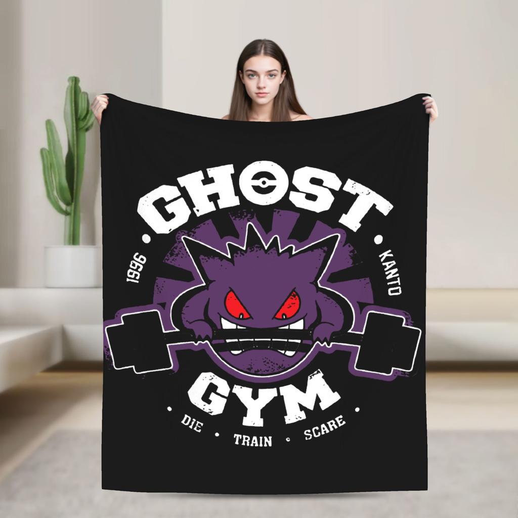 Poke-Mon Gym Squirtle Squad Flannel Blanket Cartoon Throw Blanket for Bed Sofa Couch 150*125cm Quilt