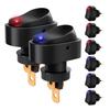 DaierTek Переключатель-тумблер 12В 30А Овальный качающийся переключатель 3 контакта Красный и синий светодиодный подсвечиваемый Вкл Выкл Переключатель для автомобильного транспорта Автомобиля RV Морского судна Лодки -8 шт.