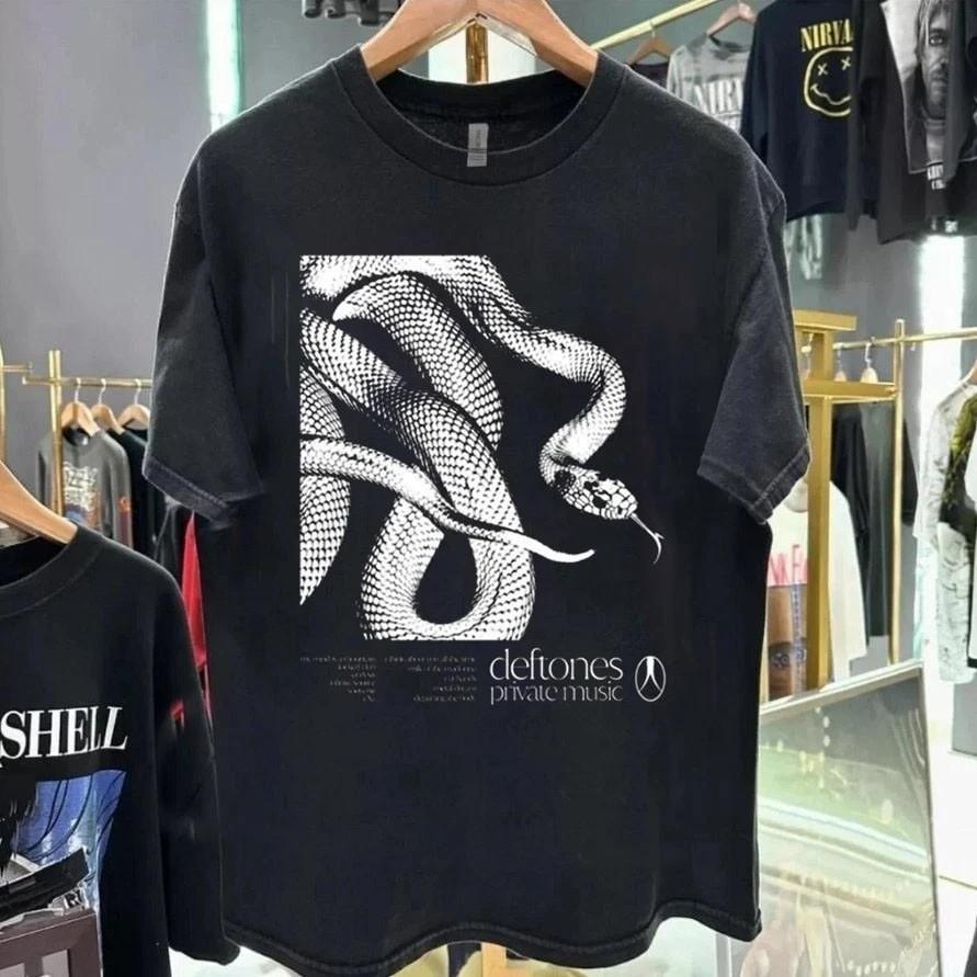 New Apparel Deftones 2025 Private Music Logo Snake TShirt Gift for Friends Unisex T-Shirt