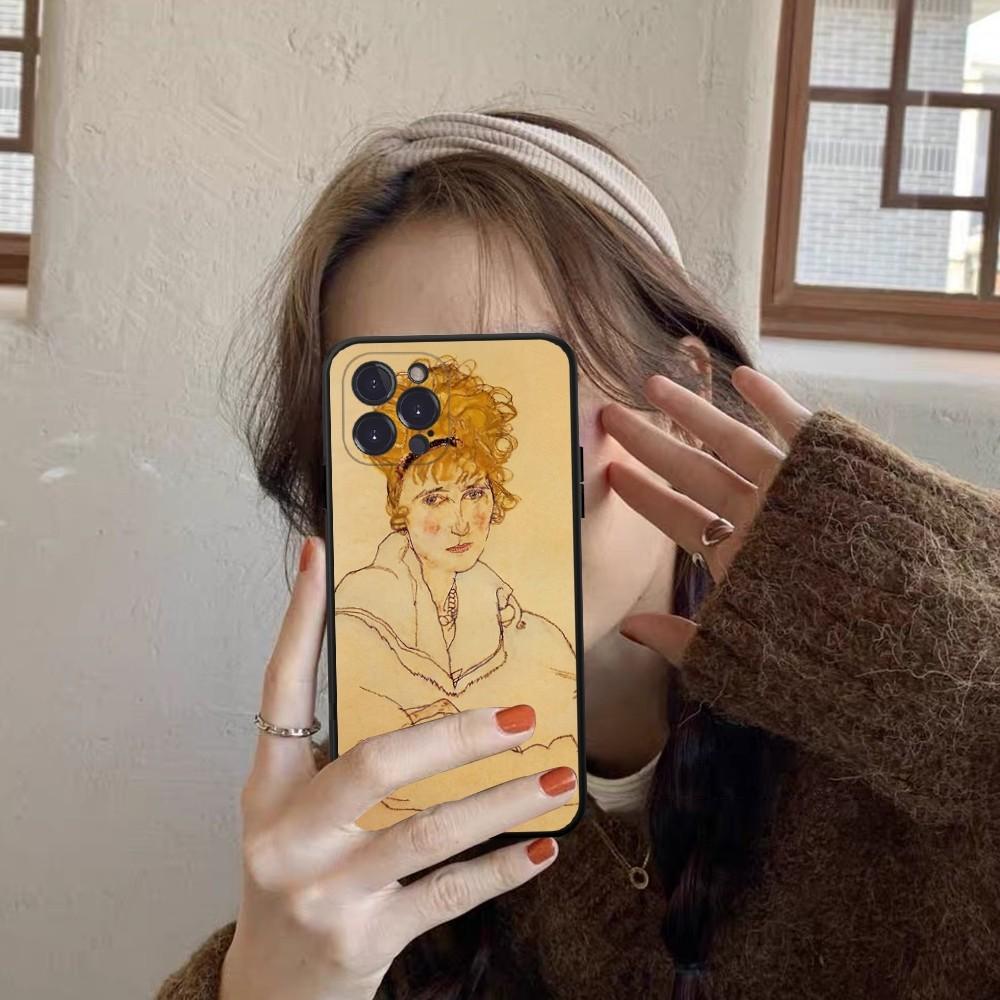 Чехол для телефона Эгон Шиле Для iPhone 14 11 12 13 Mini Pro Max 8 7 6 6S Plus X SE 2020 XR XS Funda Case