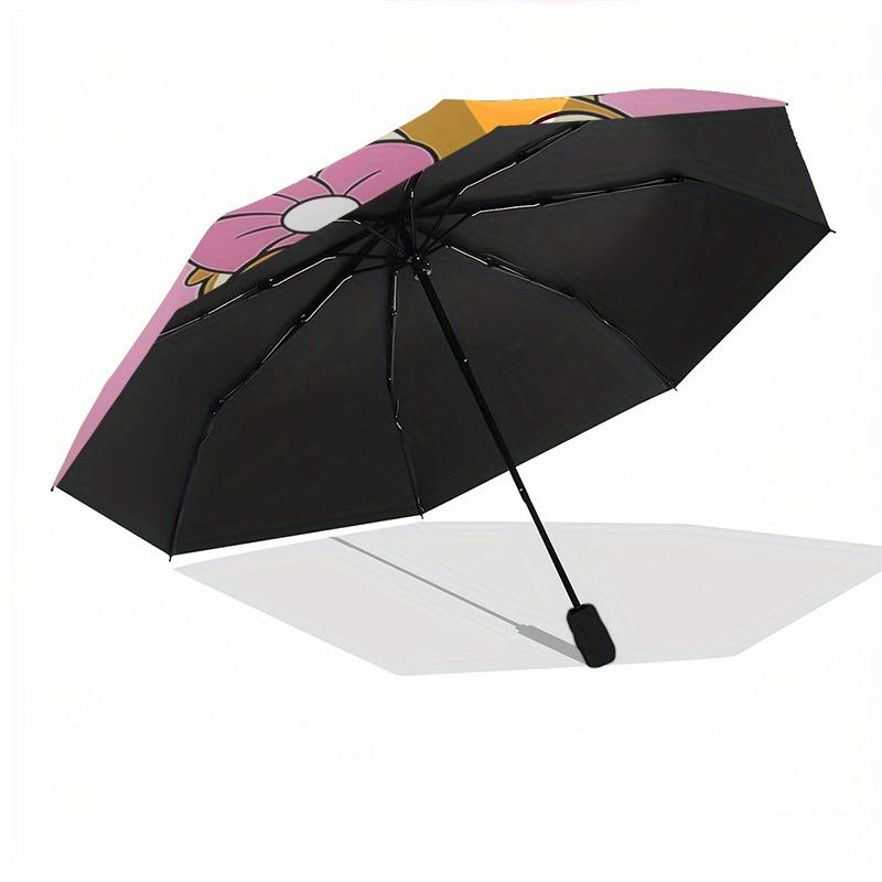 Chip, Dale Automatic Opening and Closing Umbrella - 8 Ribs Portable Folding Umbrella with Plastic Handle, Suitable for Leisure and Halloween