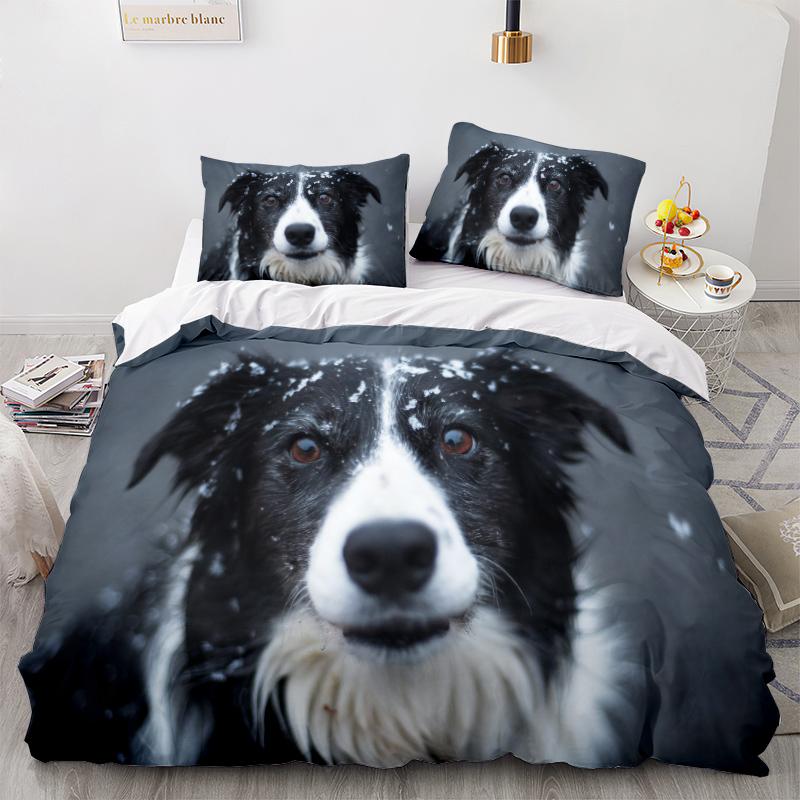 Комплект постельного белья с 3D узором для домашних животных, пододеяльник для собаки, 2/3, ткань из микрофибры, AU/EU/US/UK/DE, полный размер, мягкий быстросохнущий домашний костюм