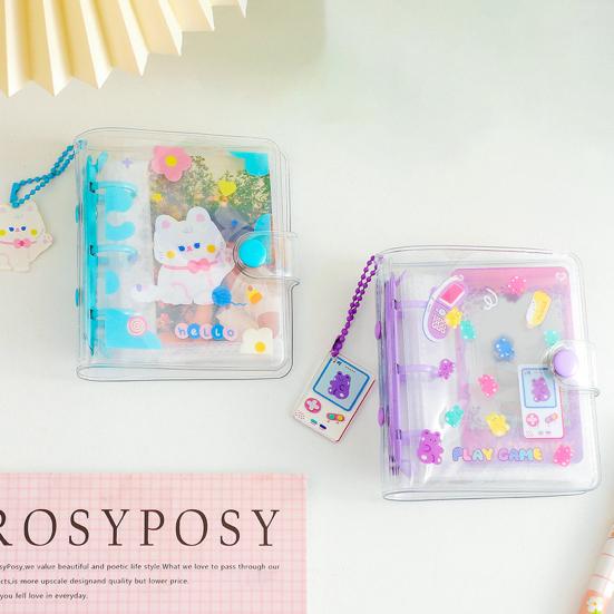 Photocard Holder Practical Portable 20 Pockets Photocard Binder Loose Leaf Cartoon Mini Photo Album Photo Card Holder Birthday Gift