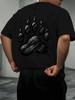 Unisex Tshirt Bear Paw Claw Scratch Graphic Tee Crew Neck Short Sleeve Wild Animal Vintage Punk Casual Streetwear Top