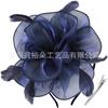 Cross-hot selling organza feather head flower bridal wedding hair accessories European and American Jockey Club headgear headband hairpin dual use