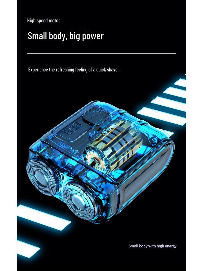 Compact Silent Electric Travel Razor for Men