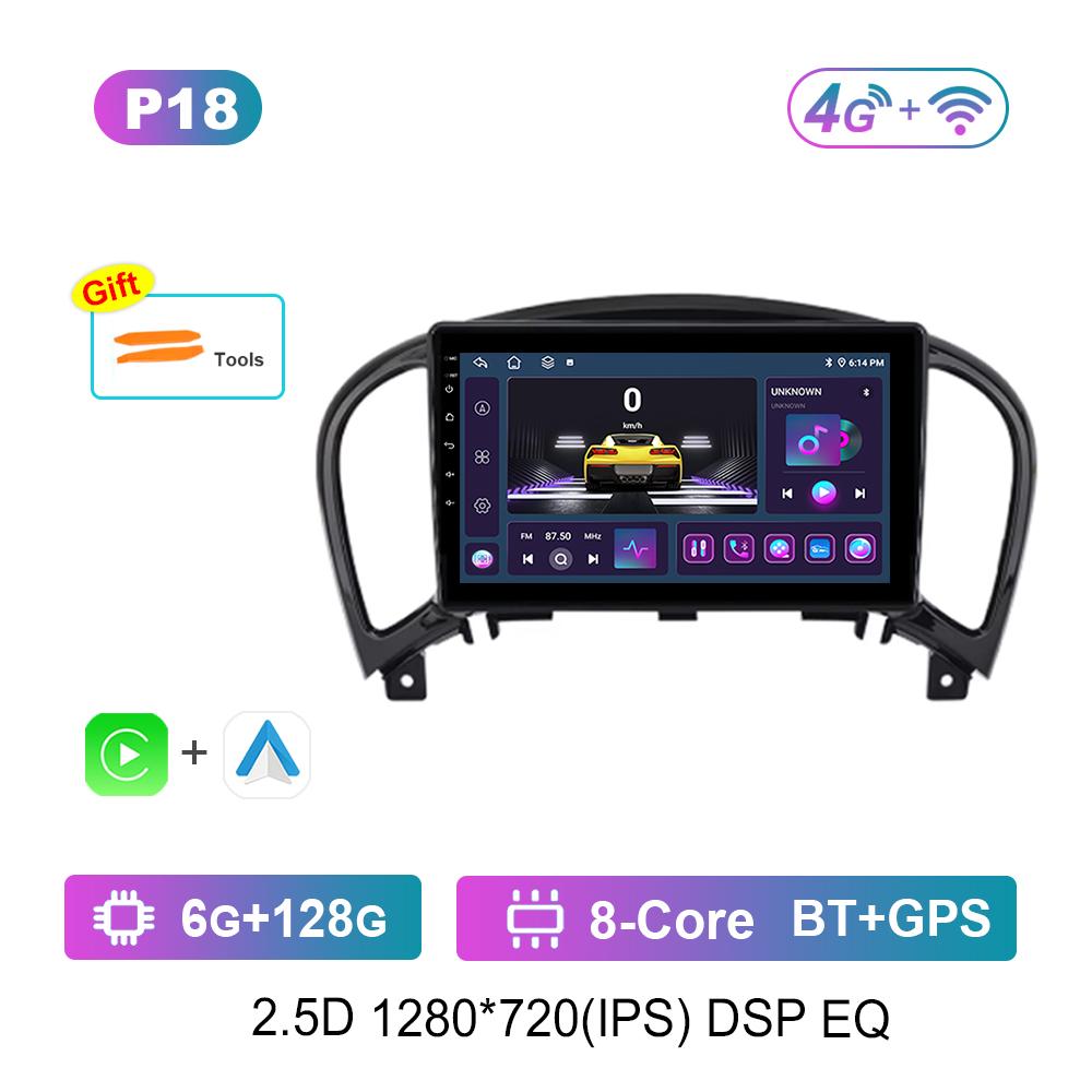 9 '' Car Radio Multimedia Player Android System for Nissan Juke 2010 - 2014 4G Bluetooth Navi GPS IPS Touch Screen DSP Stereo