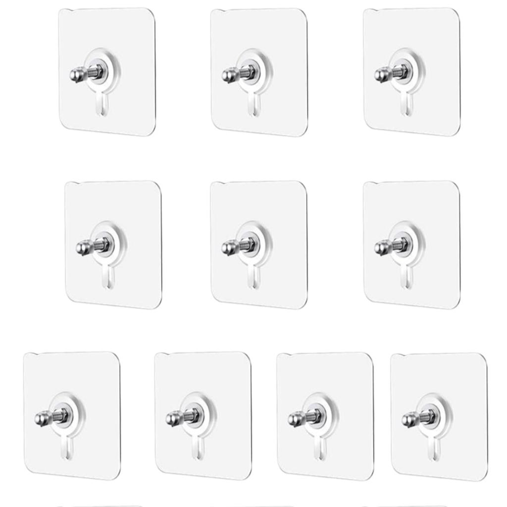 10 шт. Сверхпрочные настенные крючки с бесс