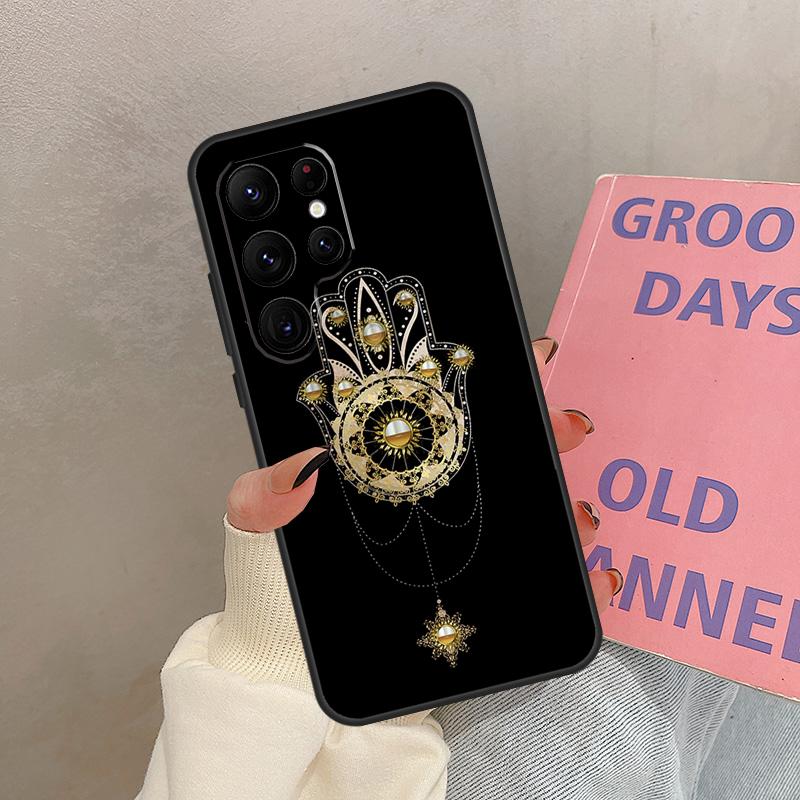 Чехол Hamsa Рука Фатимы для Samsung Galaxy S24 Ultra S20 S21 S22 S23 S25 Ultra S9 S10 Plus S25 FE Чехол Coque