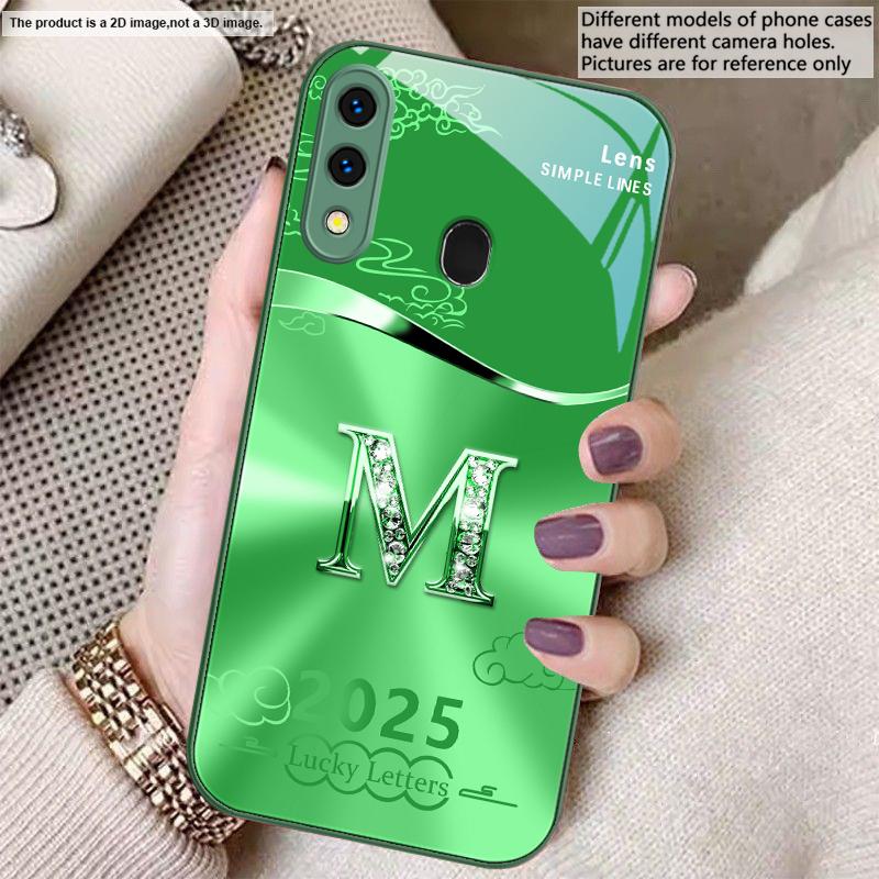 Градиентный желтый буква М Для Samsung A20 30 22 23 24 25 26 31 32 A33 34 35 42 50 51 52 53 54 55 56 70 71 72 73 стеклянный чехол для телефона