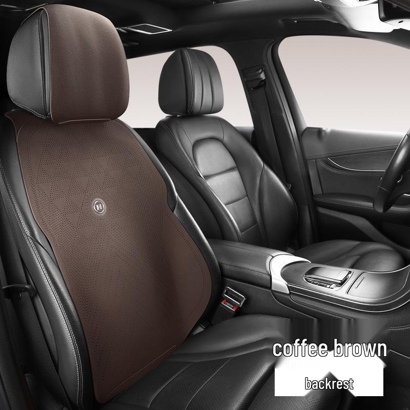 Универсальный замшевый комплект подушек для автомобильного сиденья - Всесезонный, Трехкомпонентный, Готовый к лету, Тонкая подушка с поясничной поддержкой.