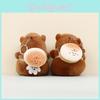 Adorable Capybara Plush Figurine With Keychain Clip For Gift And Decoration