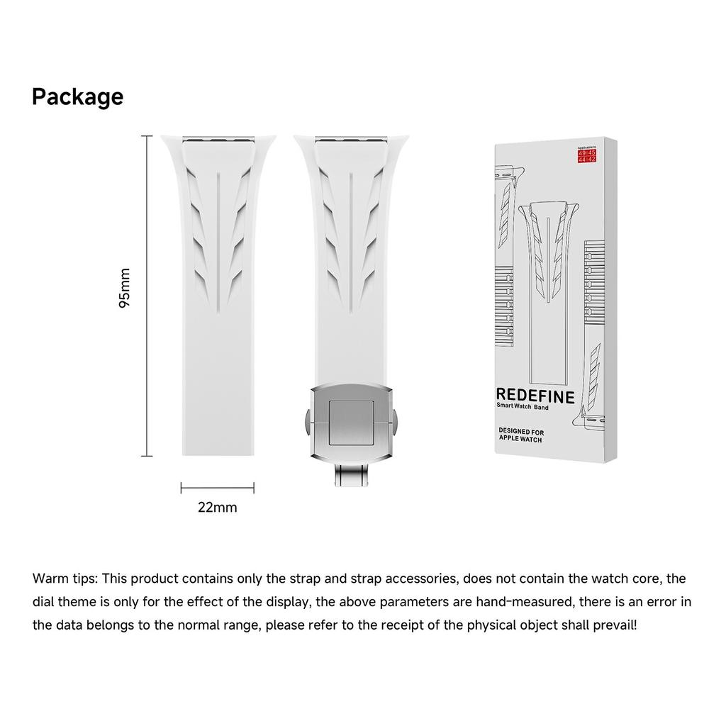 Силиконовый ремешок для Apple Watch Series 10 46мм/Ultra 2 Ultra 49мм/9 8 7 45мм/SE (2023) SE (2022) SE 6 5 4 44мм/3 2 1 42мм ремешок на запястье с застежкой-бабочкой