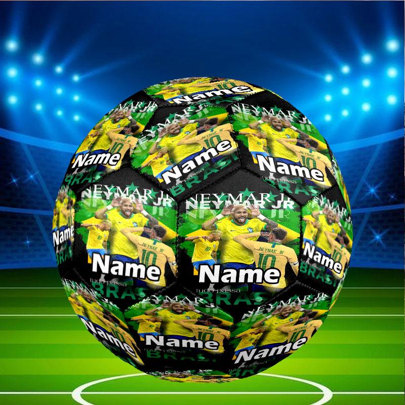 Custom Name Personalized Neymar Jr Print Size 5 Soccer Ball Training & Match Football, for Team, Kicking, Gift for Football Enthusiasts