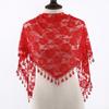 Sun Protection Printed  Wraps Colorful Flower Triangle Headband Elegant Lace Scarf  Holiday