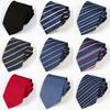 Tie Men's Formal Wear Business Men's Professional Work Black Width 8cm Groom Wedding Student Lazy Korean Version Blue