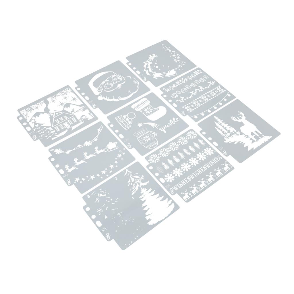 9Pcs Stencils Production Reusable PET Multi Purpose Flexible Mandala Template