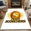 Ковер с узором логотипа Perth Scorchers, противоскользящий коврик, подходит для гостиной и спальни, под диваны