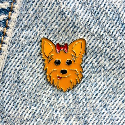 Новая эмалированная булавка для собаки йоркширского терьера, булавка для домашнего животного, подарок на день рождения, 1 шт.