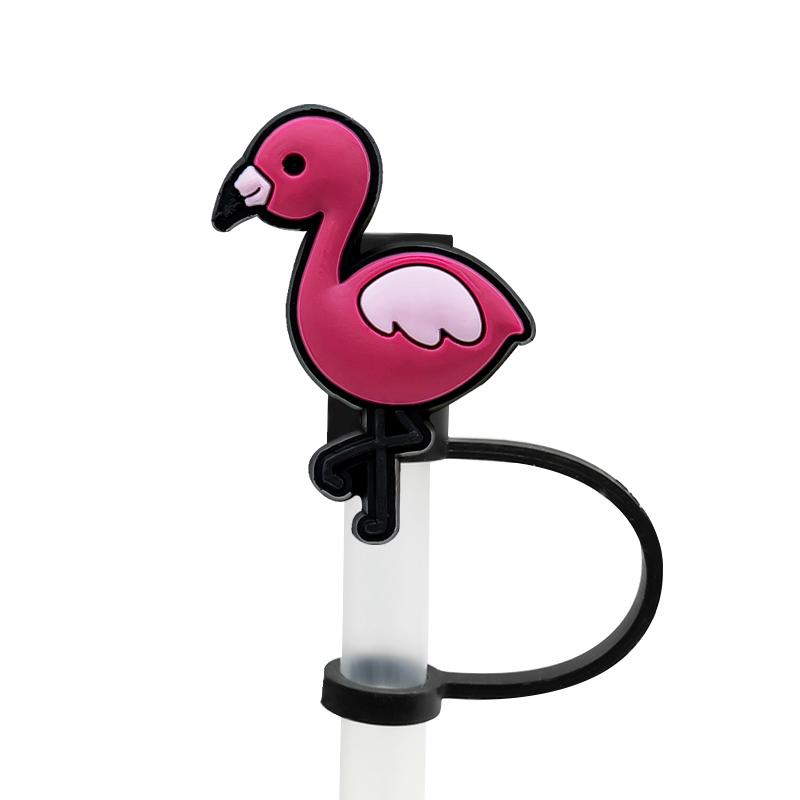 Straw Cover  High Quality Silicone Oceans Animal Reusable Dustproof Fishing Straw Toppers Covers for Cup Accessories