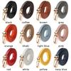 Fashion Candy Color Graceful Faux Leather Belts Dress Strap Thin Skinny Waistband Adjustable Belt