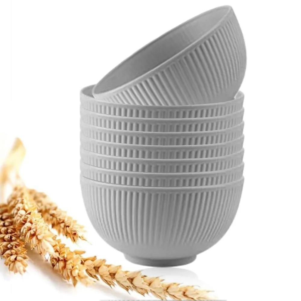 8Pcs Cereal Bowl Set Unbreakable Bowl Lightweight Reusable Dessert and Salad Bowl Durable Breakfast Bowl Soup Bowl Dishwasher