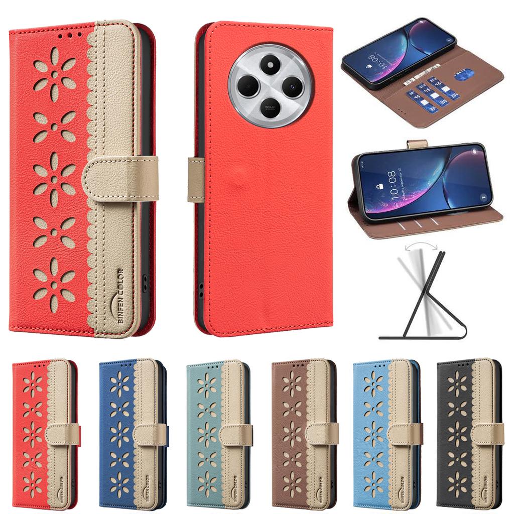 Чехол-книжка из кожи для Poco X7 Pro M7 M6 X6 F6 F5 X5 M3 C75 C55 Обложка Бампер Мягкая Деловая Задняя крышка BF36