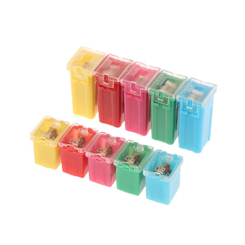 10 шт., коробчатый мини-предохранитель для автомобиля, набор для выбора предохранителей, квадратный набор, автомобильные аксессуары для 20A, 30A, 40A, 50A, 60A