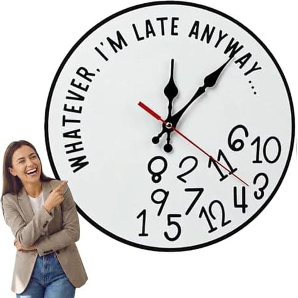 Analog Display Round Wall Clock Non-Ticking Design Non-Ticking Wall Clock Kitchen Clock