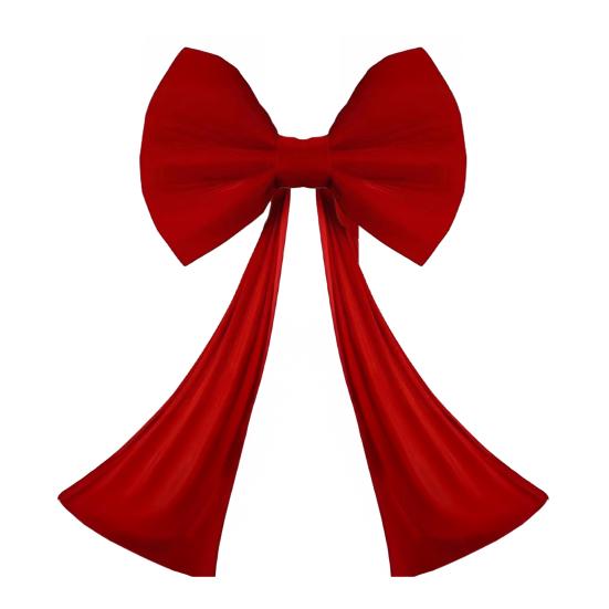 Очень большой бант из красного бархата Красная бархатная бабочка Рождественское украшение с золотой металлической нитью Гирлянда на елку Праздничный декор