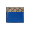 Gucci Полый Взаимосвязанный Логотип Double G из Холста и Кожи Кошелек Мужской Кошелек Синий Черное Дерево 701420-K9GSG-9972