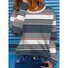 Ladies' Casual 3D Printed Striped Long Sleeved T-shirt - Round Neck Loose Fit