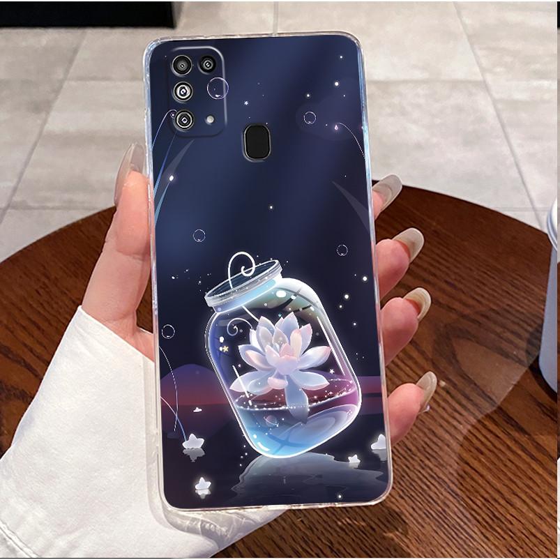 Чехол для Samsung Galaxy M31 M21s M21 M30s Прозрачный Роскошный Милый Кот Любовь Кролик Забавный Силиконовый ТПУ Мягкий Чехол Задняя Крышка