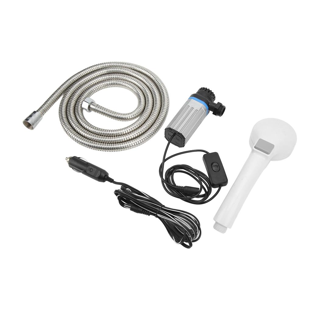 Наружный походный душевой набор Водяной насос 2м труба 12В кабель для прикуривателя Комплект для автомобилей, автодомов, внедорожников