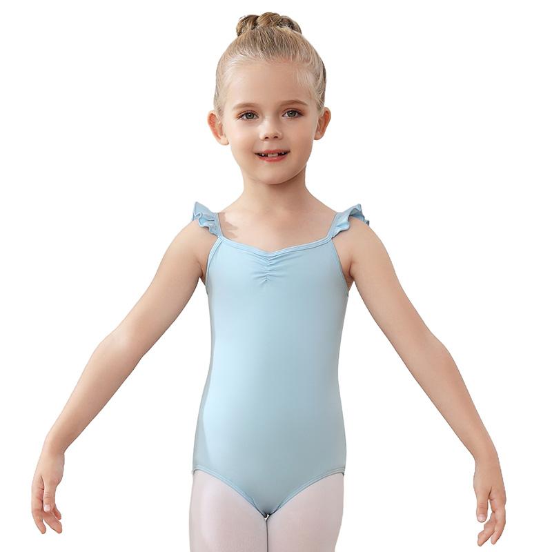 Балетный купальник для девочек с коротким рукавом, тюлевая балетная одежда для танцев, костюм для гимнастических тренировок